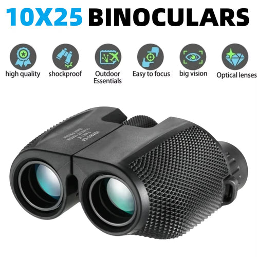 10x25 HD Compact Binoculars – BAK4 Prism & FMC Lens for Hiking, Bird Watching & Hunting