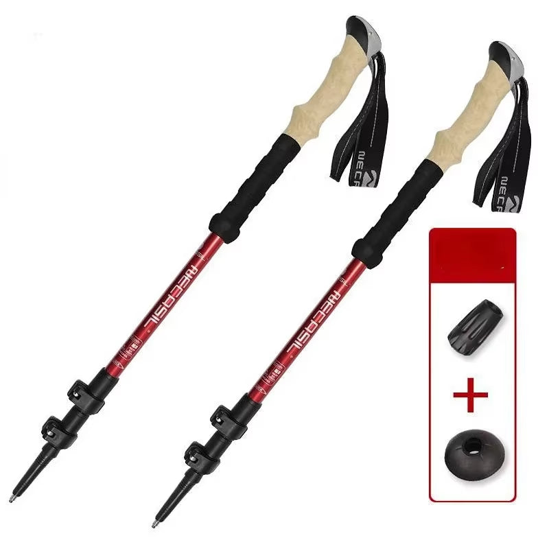 Telescopic Trekking Poles – Ultralight Aluminum Hiking Sticks with Quick-Lock & EVA Handles (2-Pack)