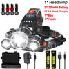 1000 Lumen USB Rechargeable Headlamp – IPX4 Waterproof with 4 Lighting Modes for Camping & Hiking