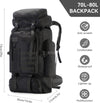 75L Hiking Backpack — Lightweight Waterproof 600D Oxford Tactical Pack for Camping, Trekking & Travel