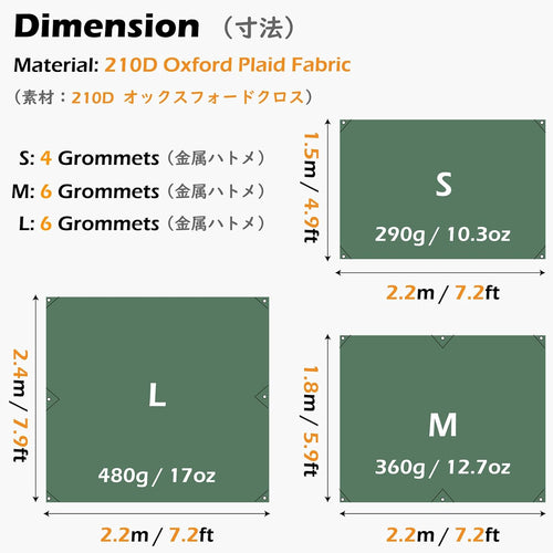 Hammock Rain Fly Tarp – Waterproof Camping Shelter & Sunshade
