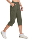 Women's Quick-Dry Hiking Capri Shorts – 5-Pocket Nylon Cargo for Outdoor & Athletic Use