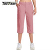 Women's Quick-Dry Hiking Capri Shorts – 5-Pocket Nylon Cargo for Outdoor & Athletic Use