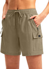 Women's Hiking Cargo Shorts — Quick-Dry Lightweight Shorts with 4 Zipper Pockets in 5", 7" & 9" Inseams