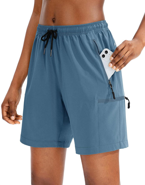 Women's Hiking Cargo Shorts — Quick-Dry Lightweight Shorts with 4 Zipper Pockets in 5", 7" & 9" Inseams