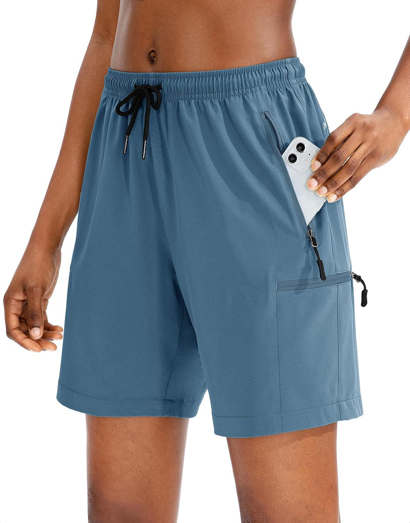Women's Hiking Cargo Shorts — Quick-Dry Lightweight Shorts with 4 Zipper Pockets in 5", 7" & 9" Inseams