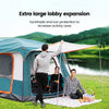 4-Season Family Camping Tent — 3–12 Person, Double Layer, 2-Room Waterproof Shelter