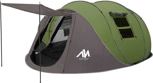 6-Person Instant Pop-Up Camping Tent — Double Layer Waterproof with Vestibule