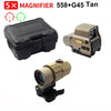 558 Holographic Red Dot Sight with G43 Magnifier — Night Vision Compatible, 20mm Quick Detach