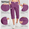 Women's Quick-Dry Hiking Capri Shorts – 5-Pocket Nylon Cargo for Outdoor & Athletic Use
