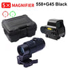 558 Holographic Red Dot Sight with G43 Magnifier — Night Vision Compatible, 20mm Quick Detach